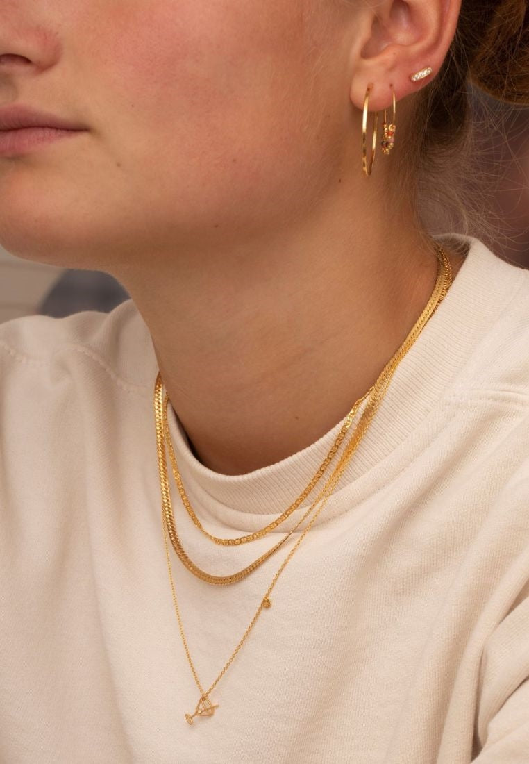 Short Snake halskæde - Gold