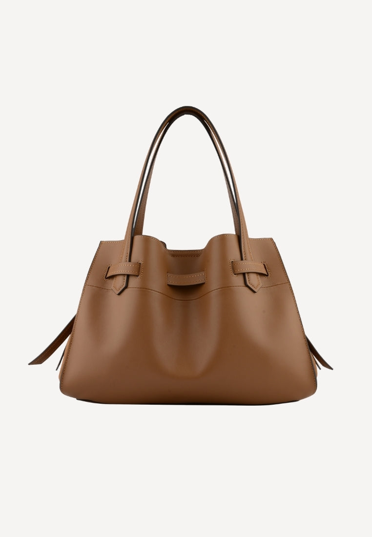 25132 Blossom Large taske - Suede Camel
