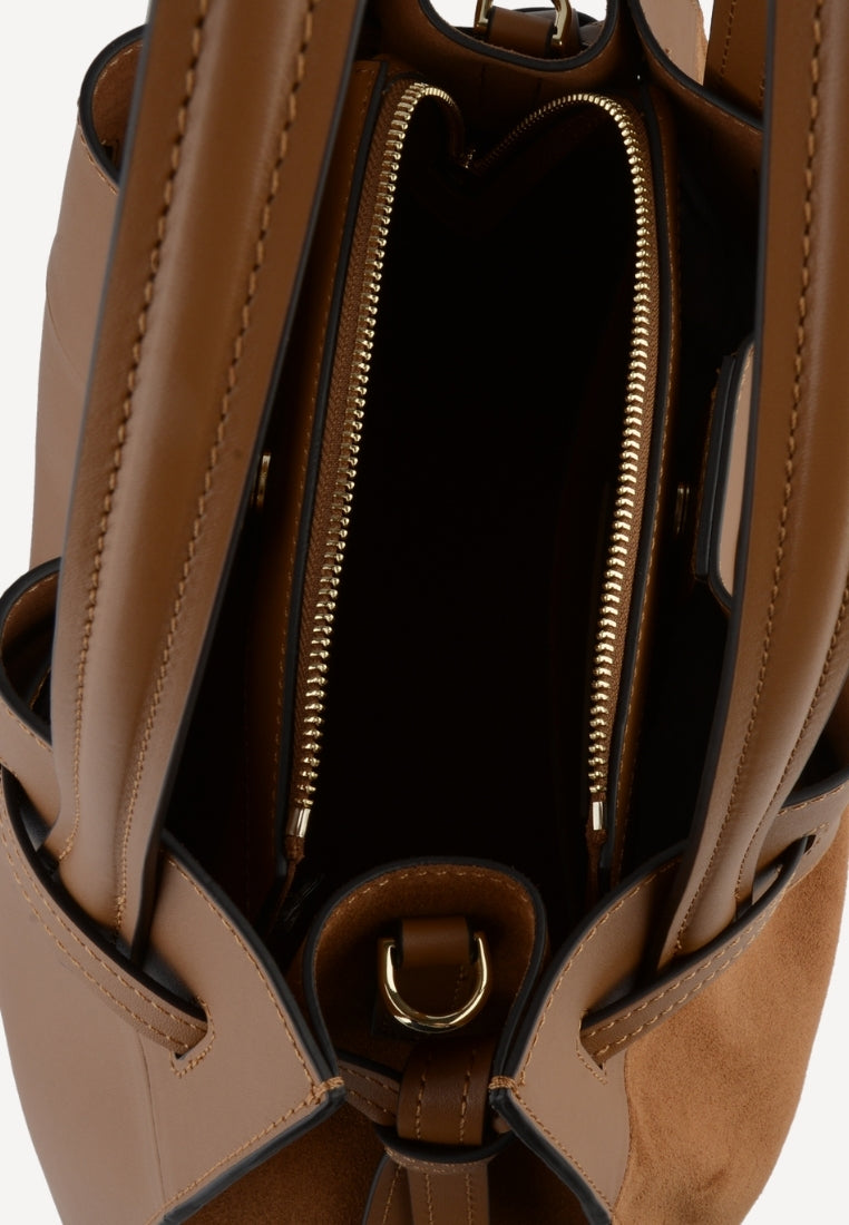 25132 Blossom Large taske - Suede Camel