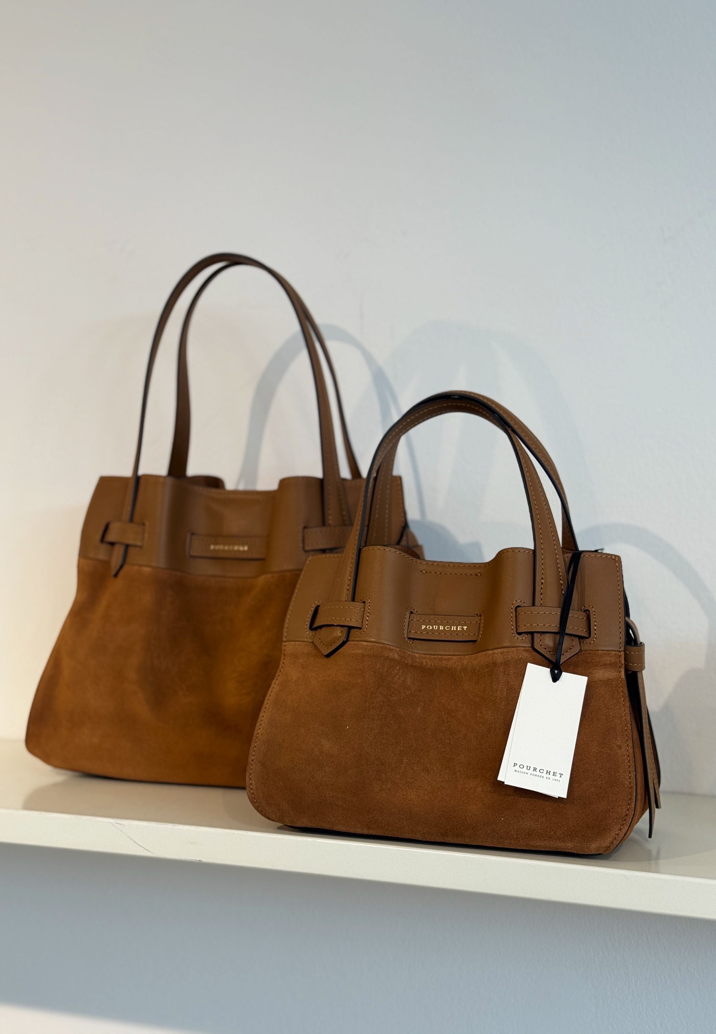 25132 Blossom Large taske - Suede Camel