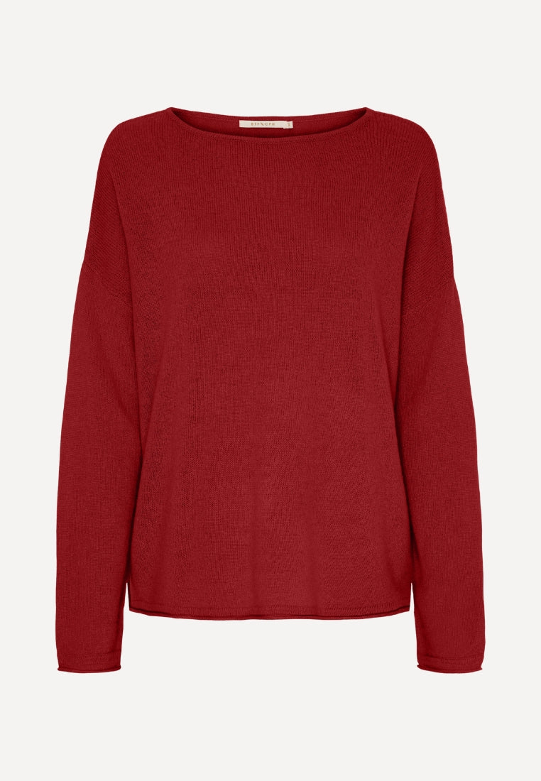 500082 Mira striktrøje - Brick Red