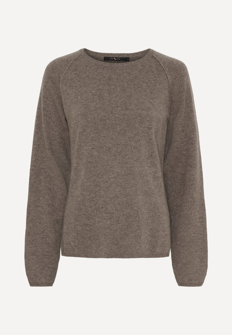 50068 Mia striktrøje - Ash Brown Melange