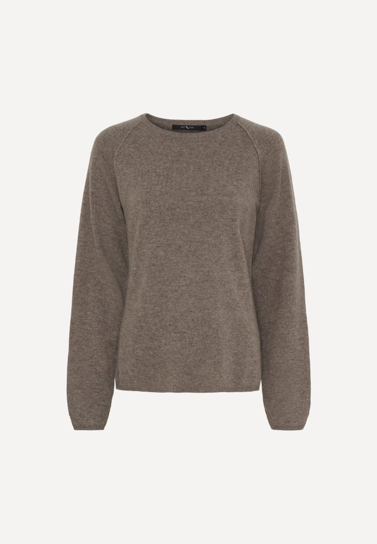 50068 Mia striktrøje - Ash Brown Melange