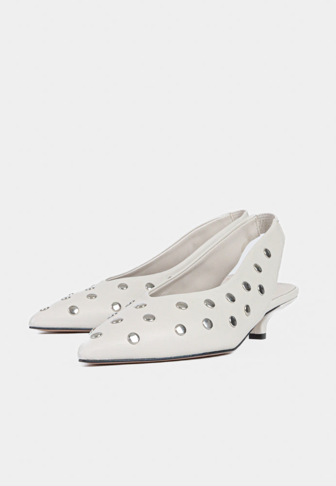 O2470 slingback - White