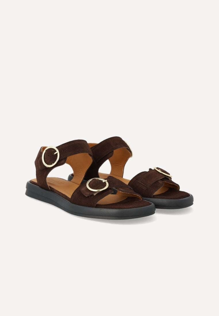 5746-102 sandal - Dark Brown Suede