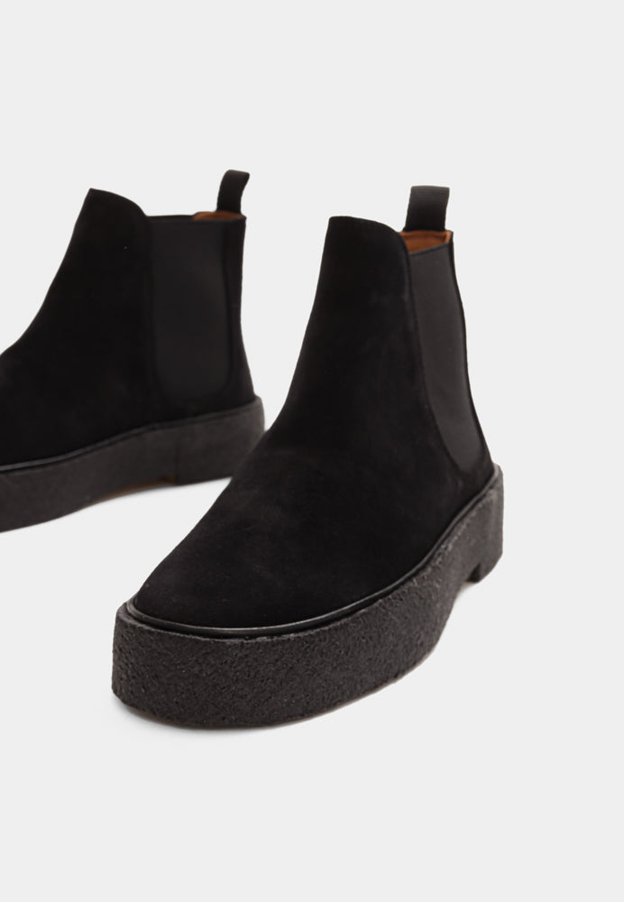 ORG. 75 støvle - Black Suede