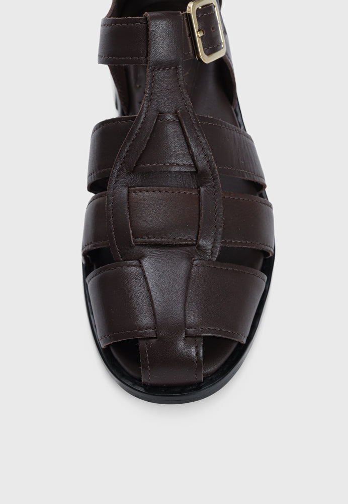 Hana Sun D sandal - Dark Brown