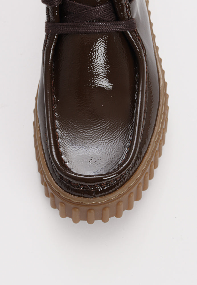 Torhill Bee D sko - Dark Brown Lak