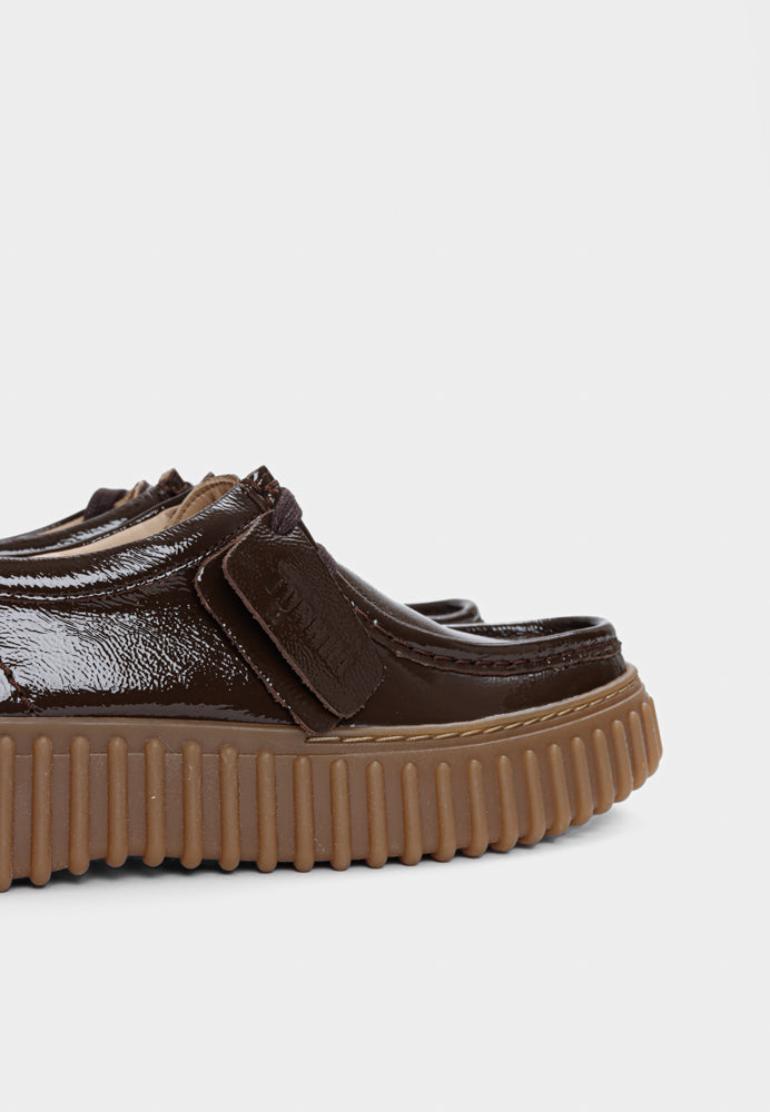 Torhill Bee D sko - Dark Brown Lak