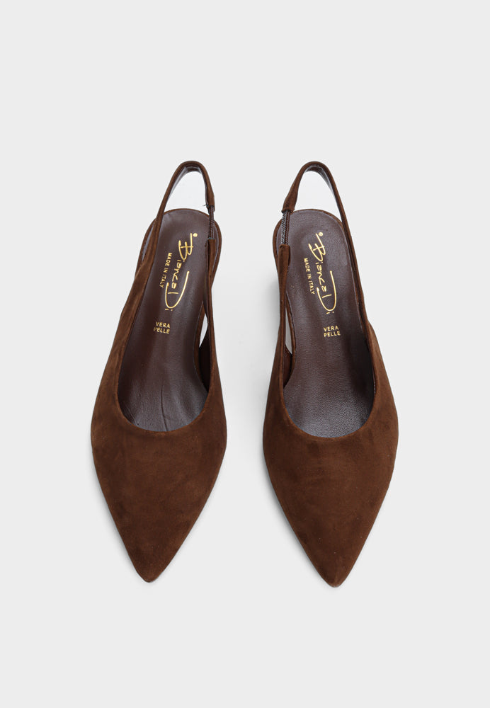 2469 slingback - Choco