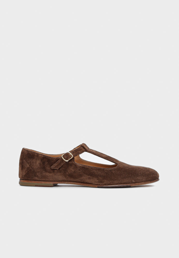 6002 ballerina - Suede Boero Brown