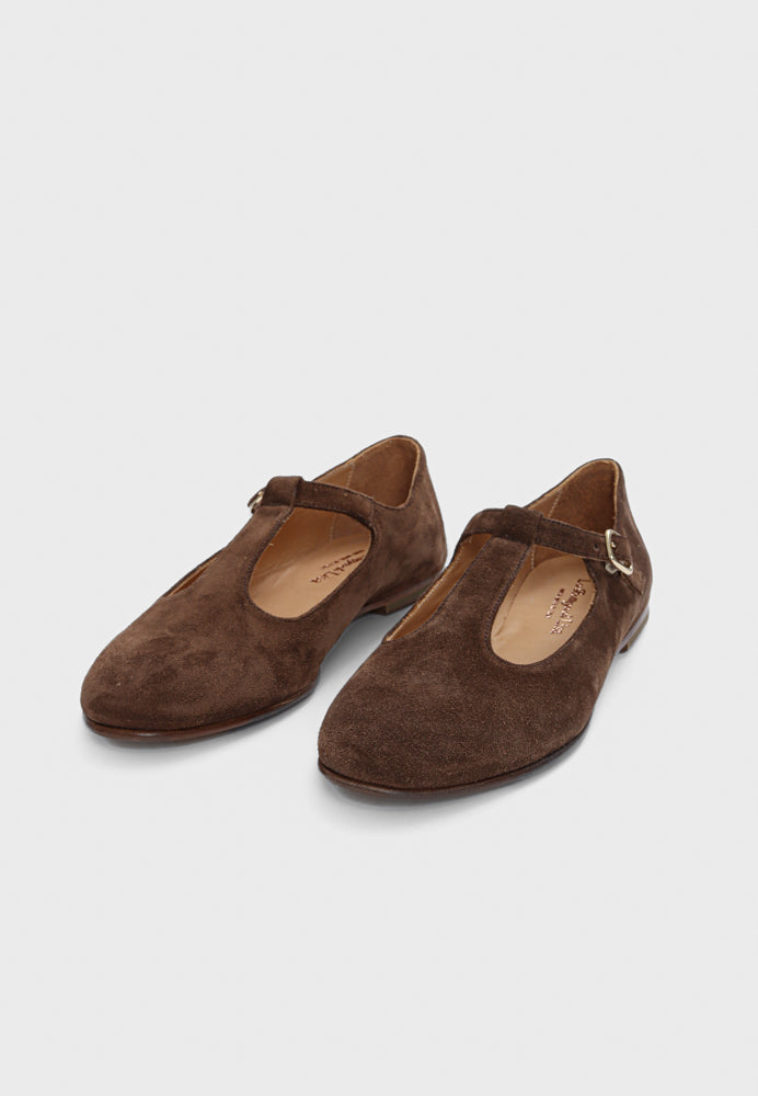 6002 ballerina - Suede Boero Brown