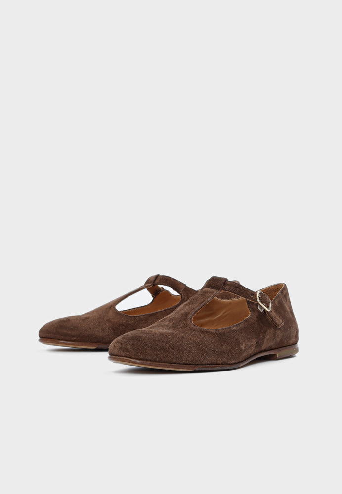 6002 ballerina - Suede Boero Brown