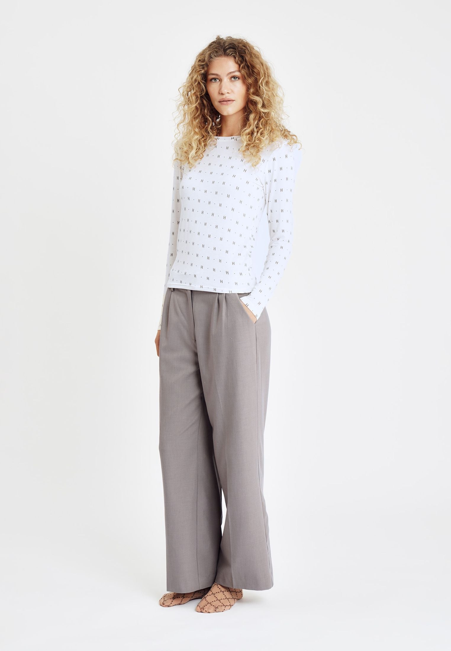 650-14 t-shirt L/S Cashmere - 1 White
