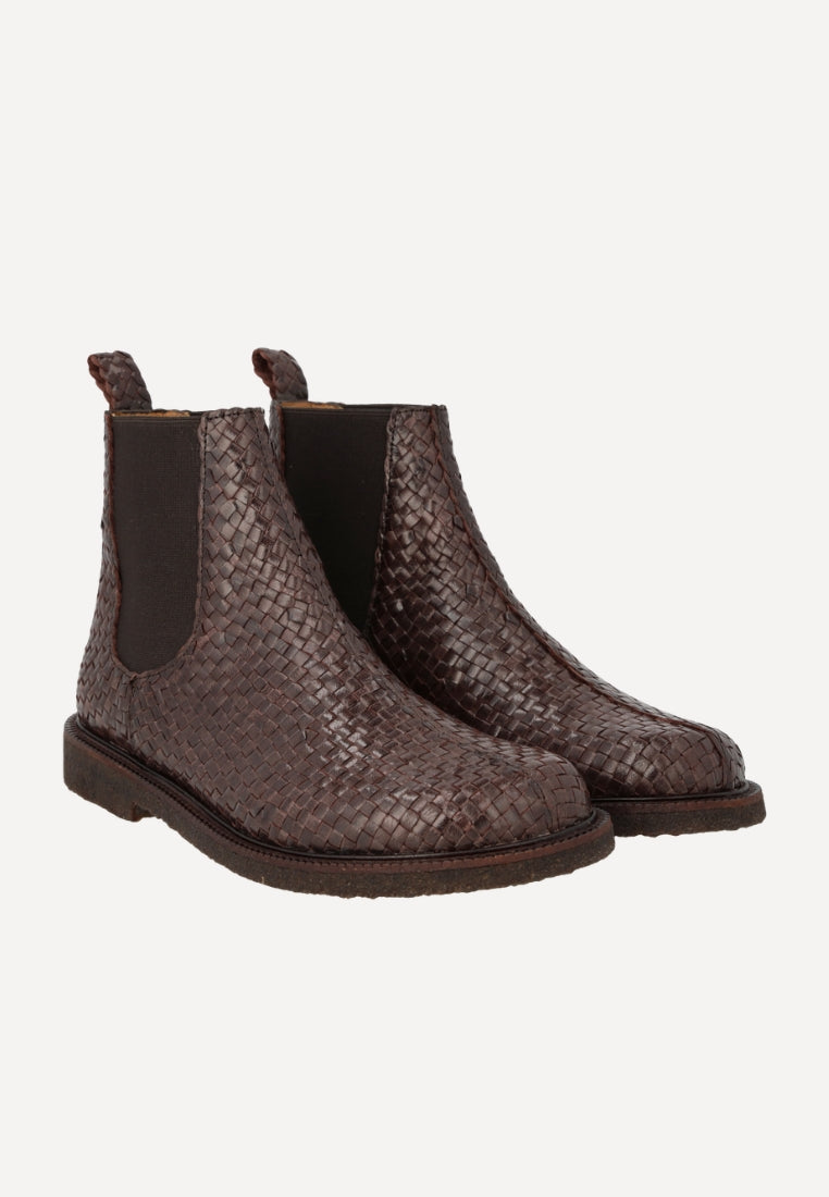7847-102 støvle - Dark Brown Braid