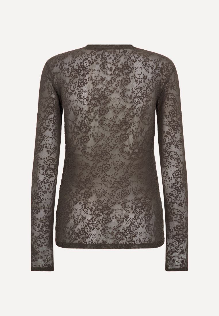 852 lace bluse - Brown