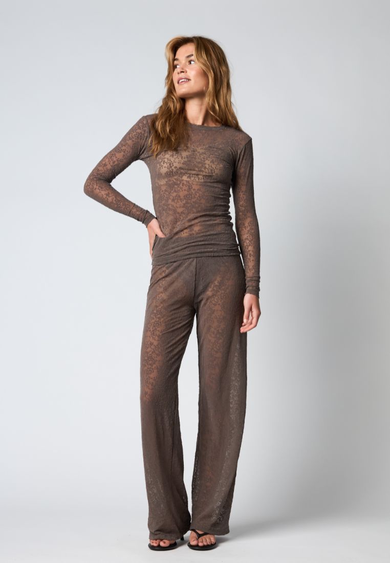852 lace bukser - Brown