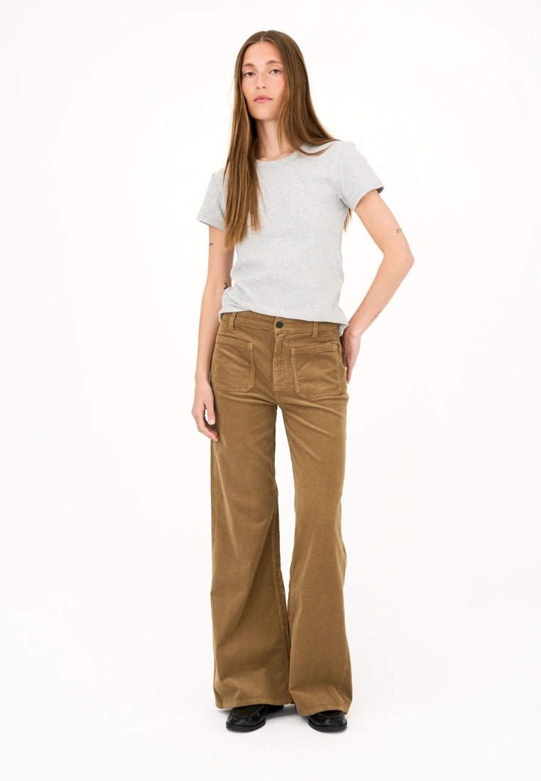 Abigail 70'S Baby Cord jeans - Rubber Brown