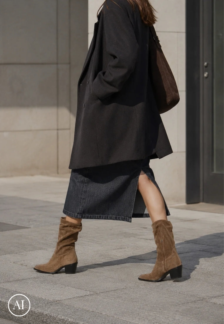 Adley støvle - Suede Wood