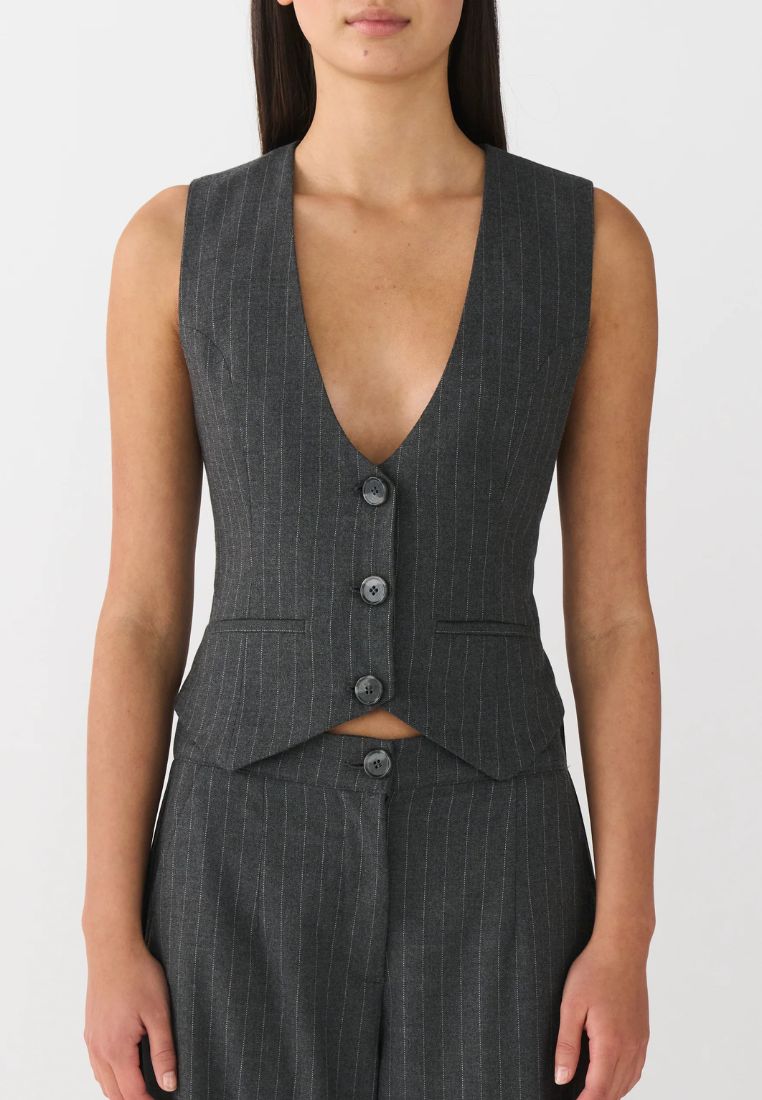 Alanis vest - Pin Stripe Grey