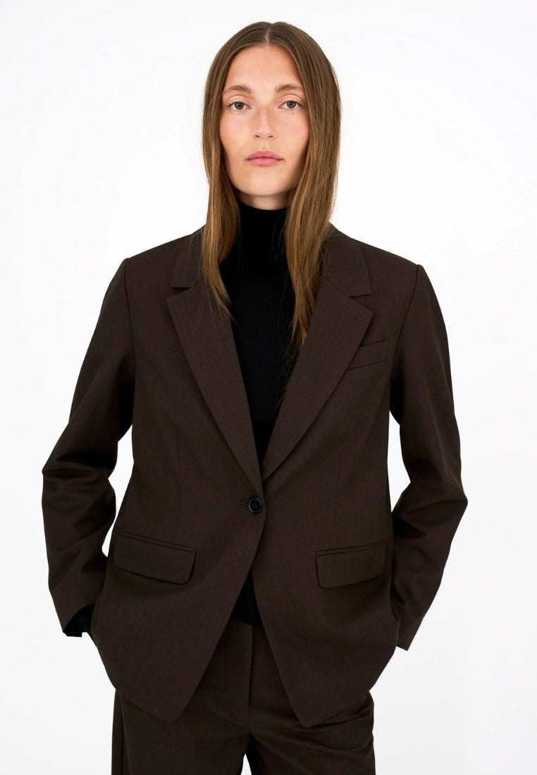 Andrea Essential Blazer - Espresso Brown