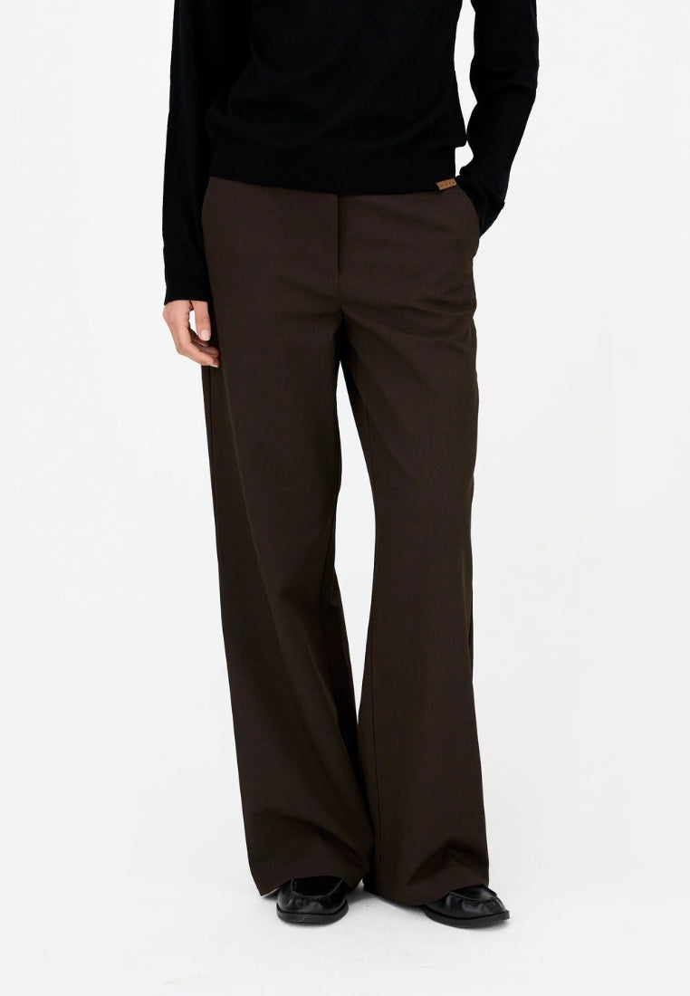 Andrea Wide Bukser - Espresso Brown