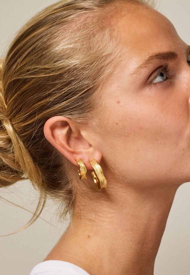 Ane small hoops ørering - Gold