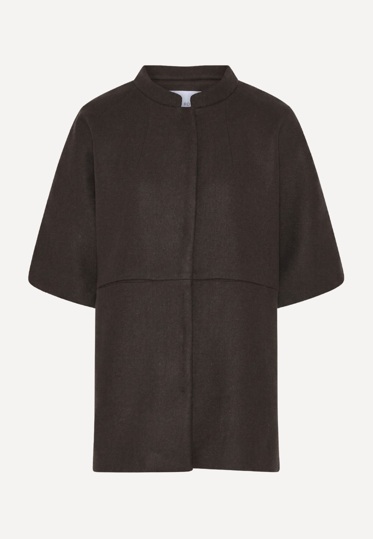 Anette Wool jakke - Dark Brown Melange
