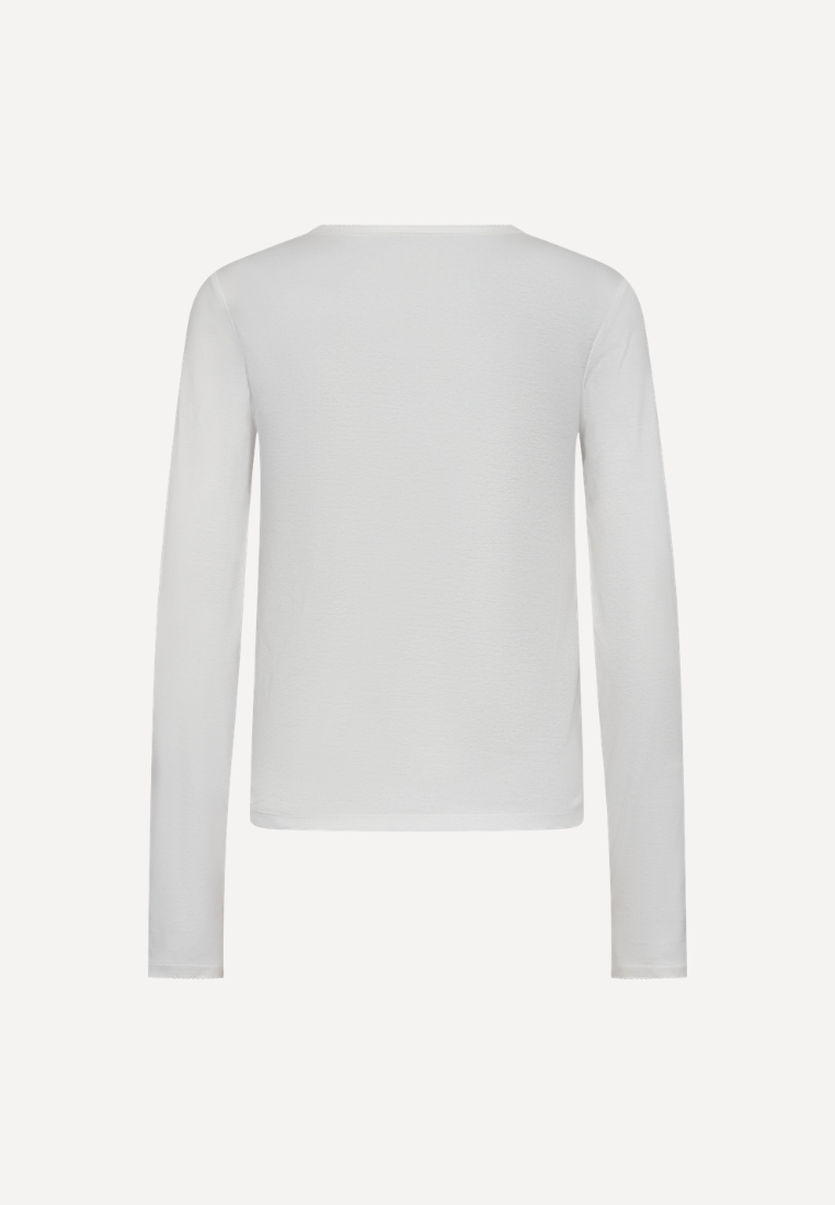 Anita langærmet t-shirt - 011 Optical White