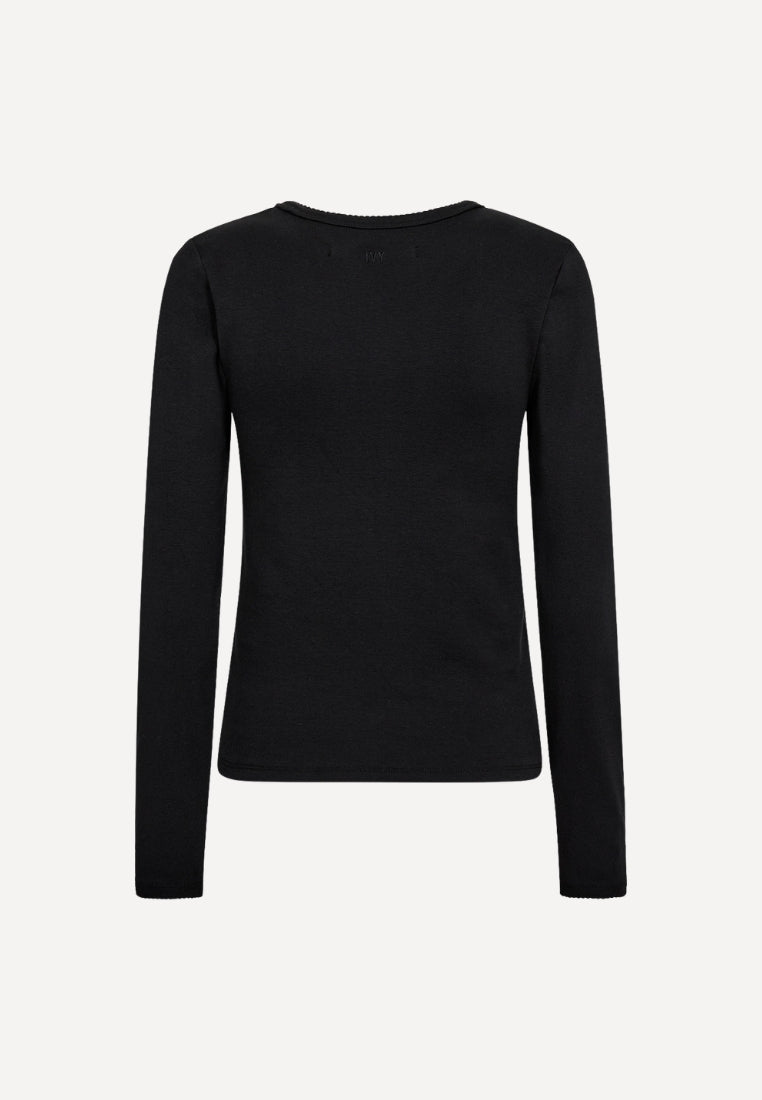 Anita langærmet t-shirt - Black