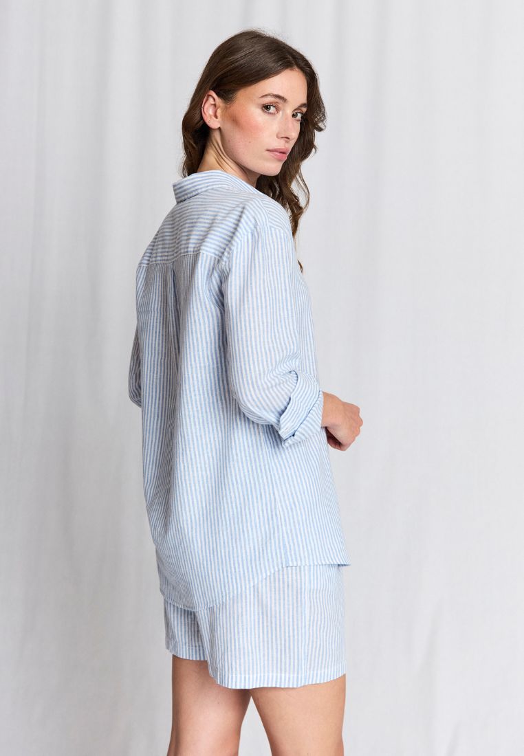 BS Marietta skjorte - Light Blue/White