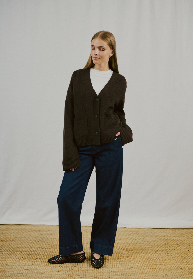 BS Gretel cardigan - Dark Brown