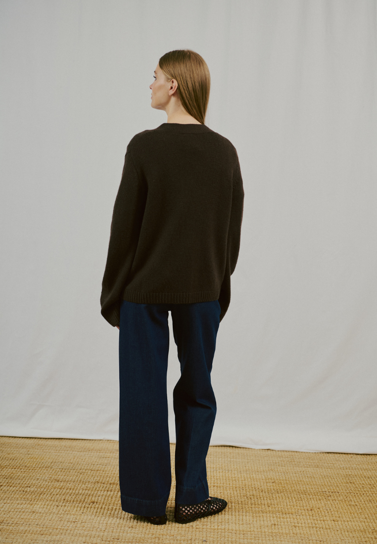 BS Gretel cardigan - Dark Brown