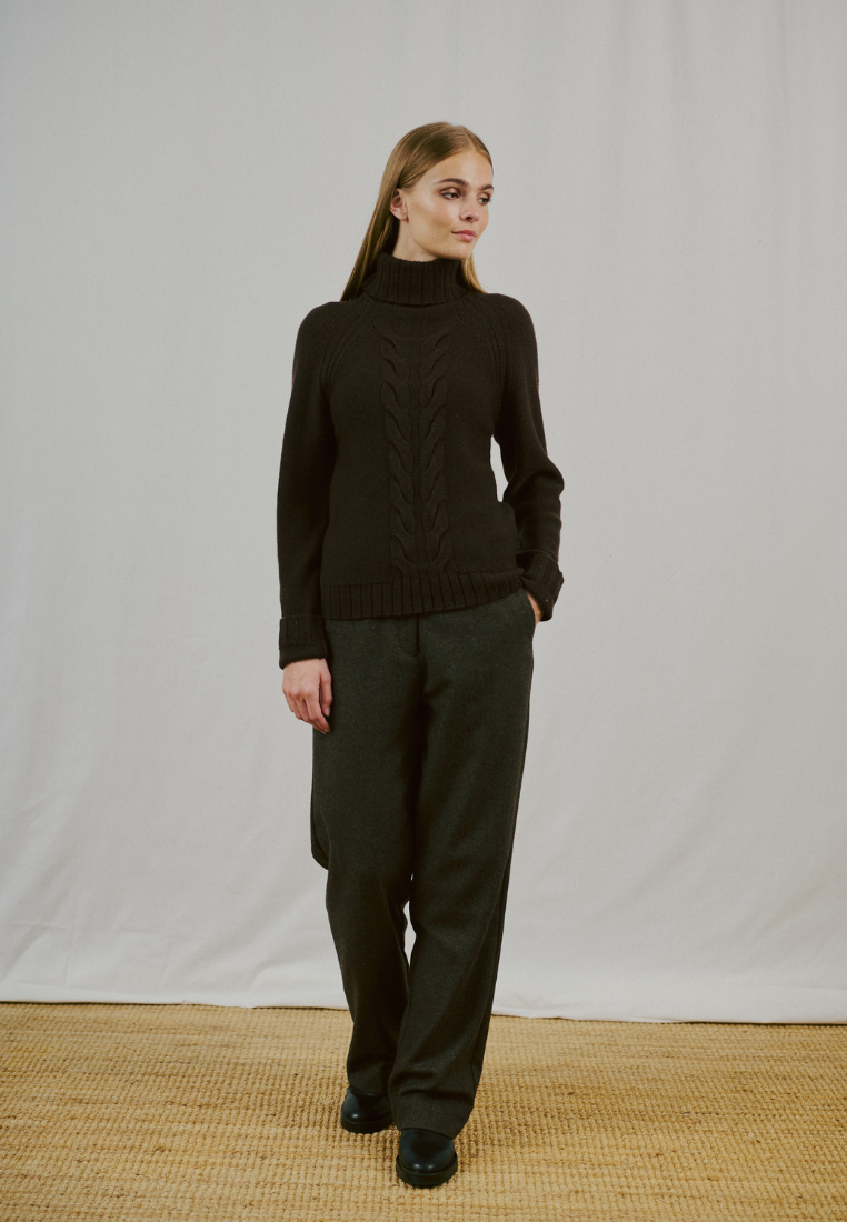 BS Juliana striktrøje - Dark Brown
