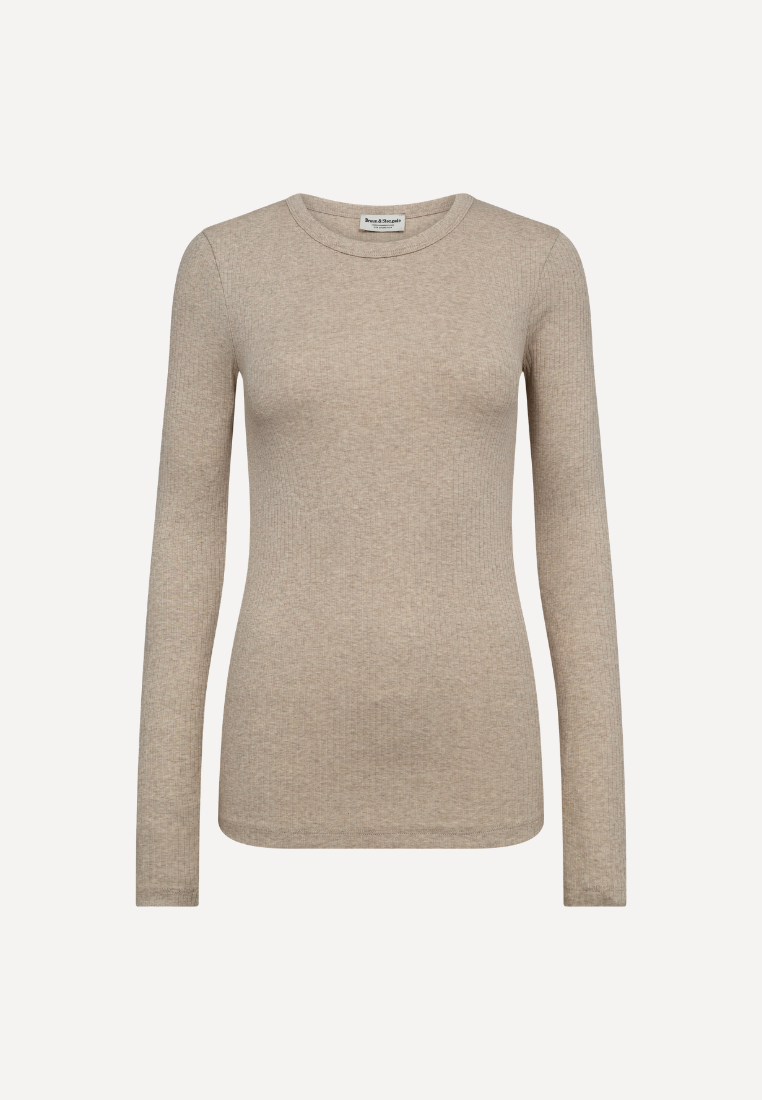 BS Margrethe langærmet t-shirt - Sand