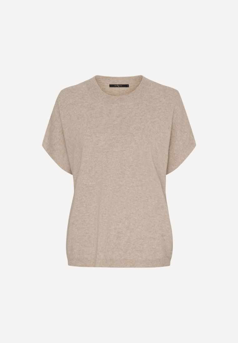 500085 striktrøje - Cream Melange