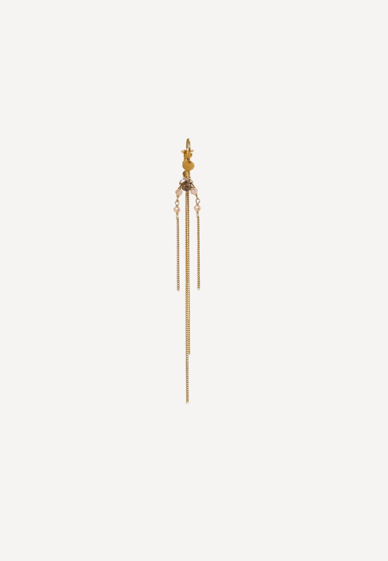 Bounce w. Chains and Behind Ear pendant ørering - Gold
