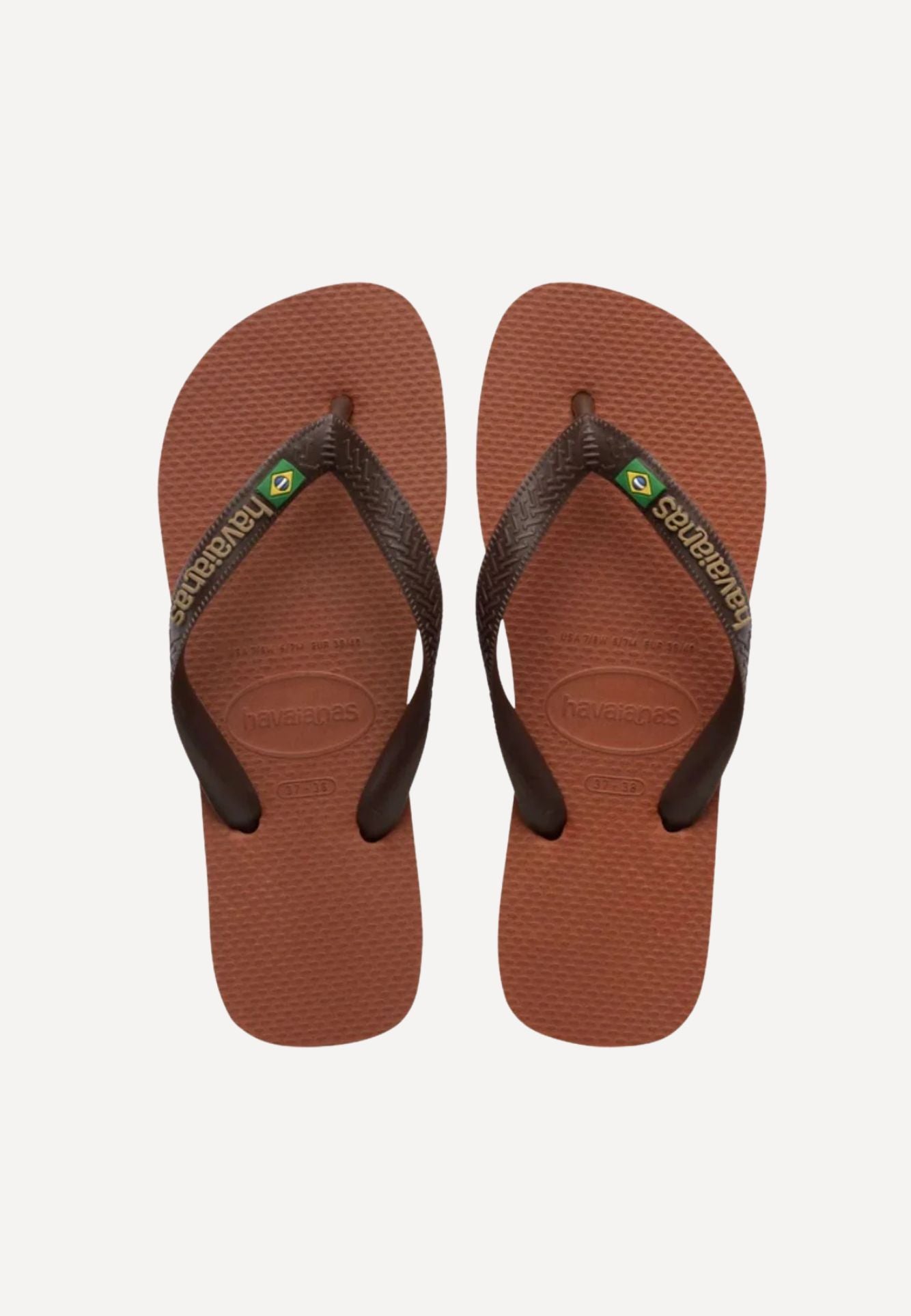 Brasil Logo sandal - Rose/Coffee