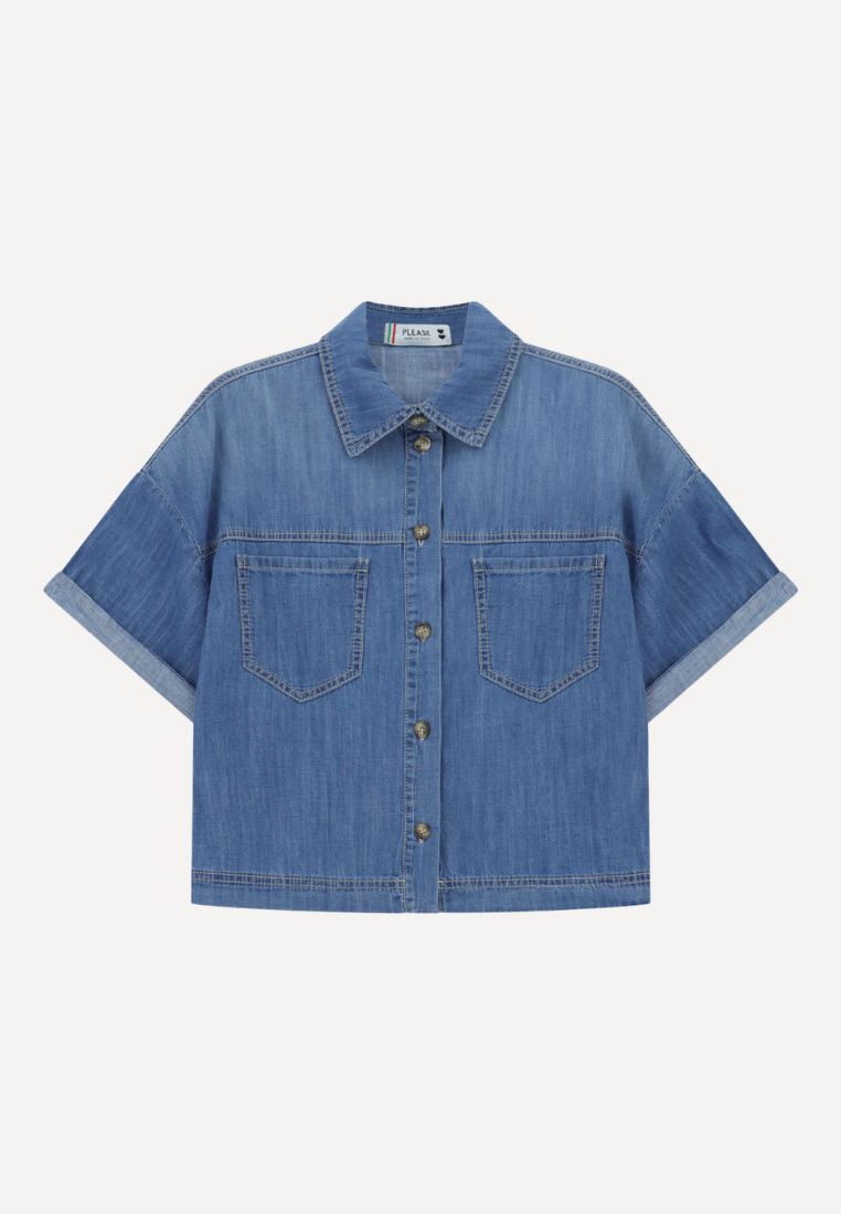 C1L6 Chambre skjorte - Blu Denim