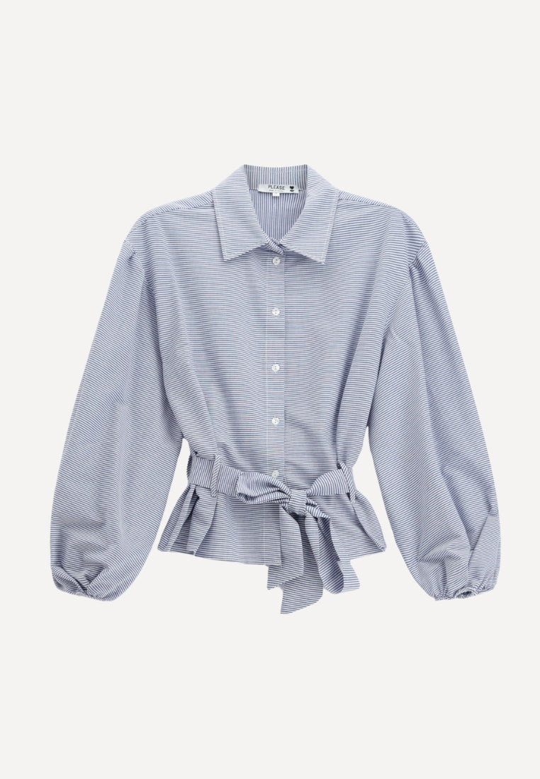 C1NXCOE bluse - Blu/Bianco