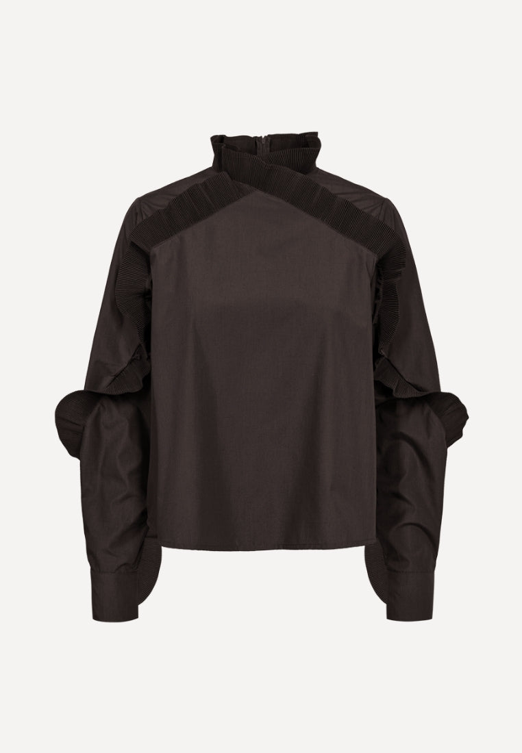 CMPleat bluse - Mulch
