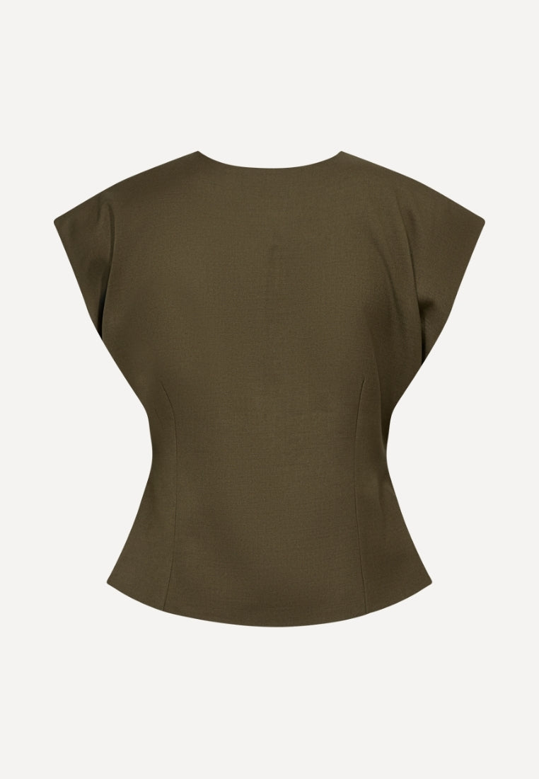CMTenna vest - Ivy Green Melange