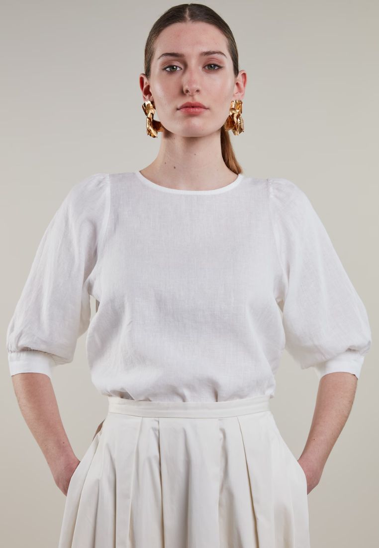Carmen bluse - White