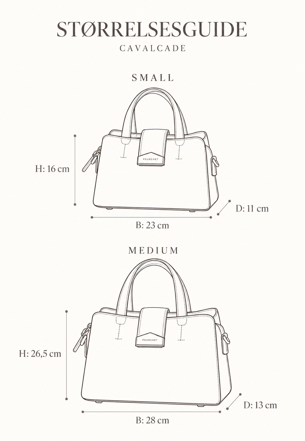 20014 Calvacade Medium taske - Marron (Levering: November)