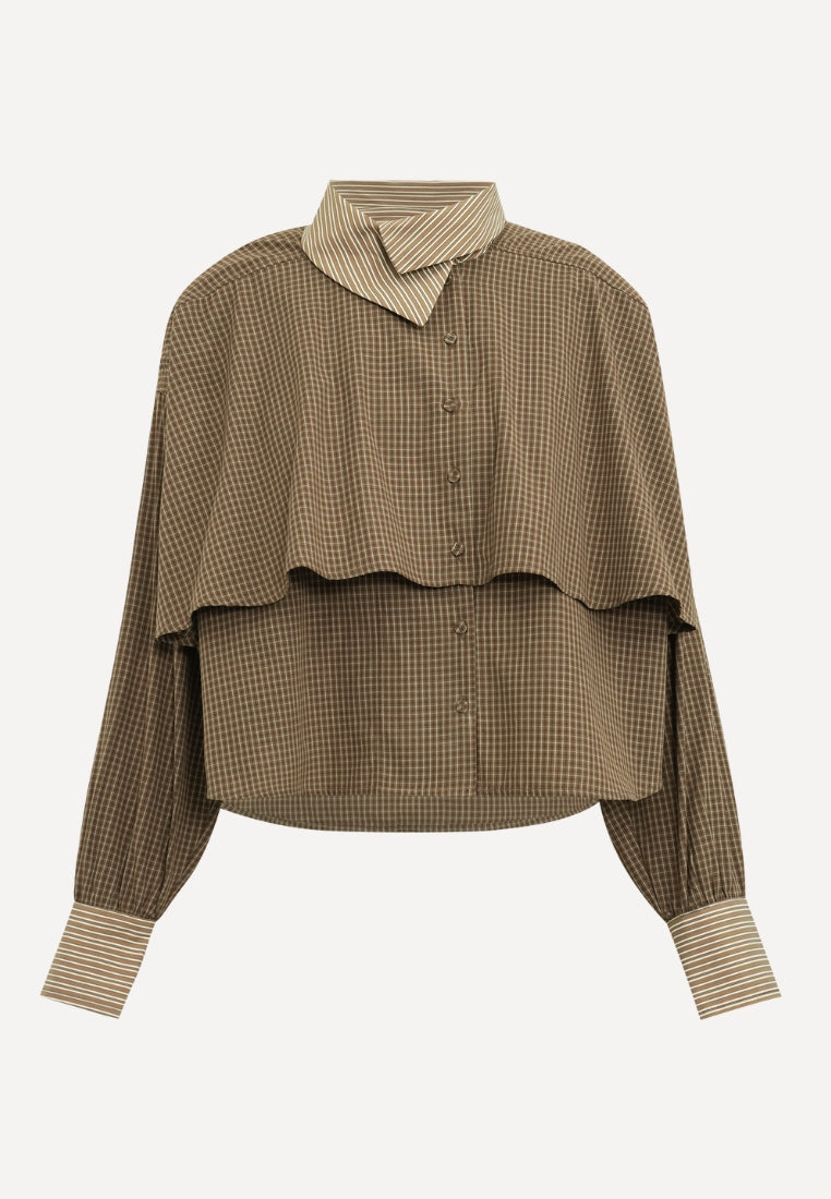 ChalineGO skjorte - Brown Checks