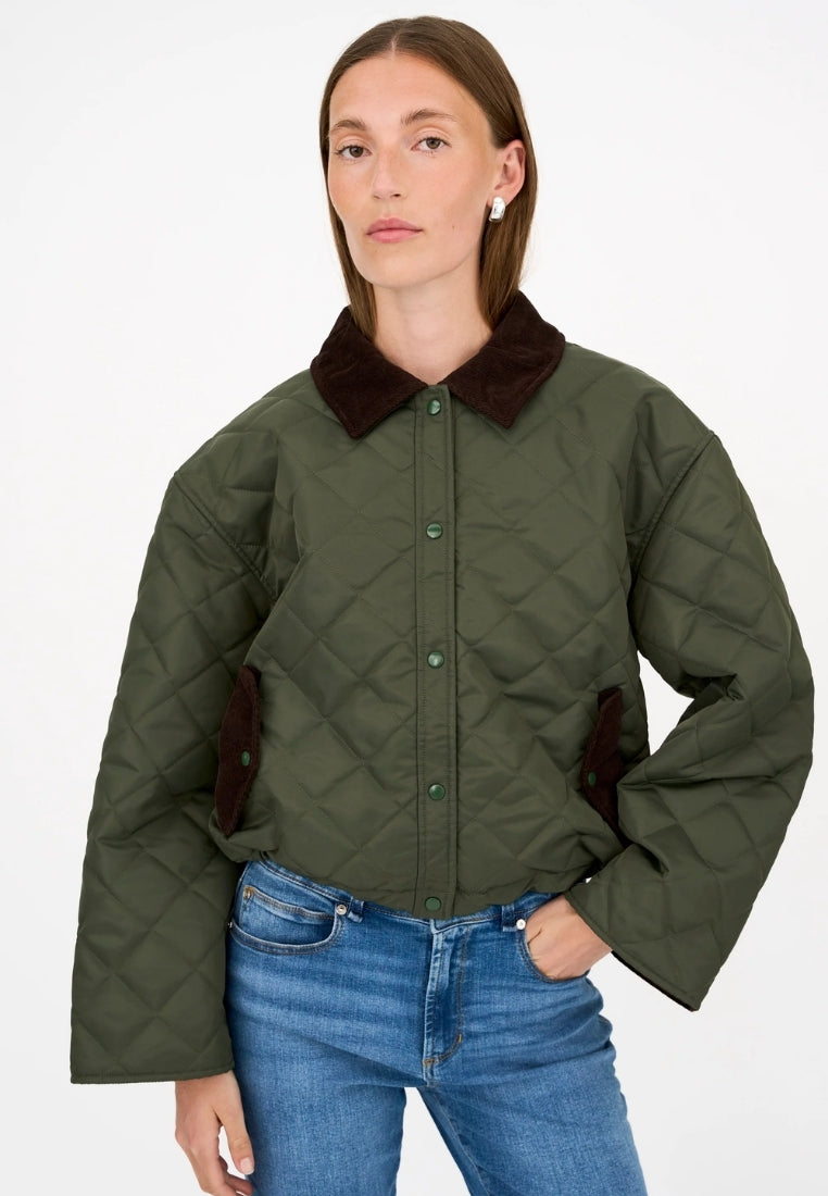 Clara Quilt jakke - Deep Army Green