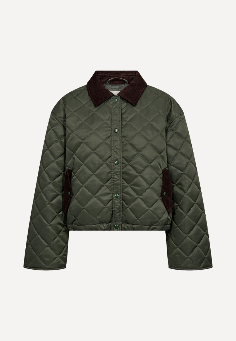 Clara Quilt jakke - Deep Army Green