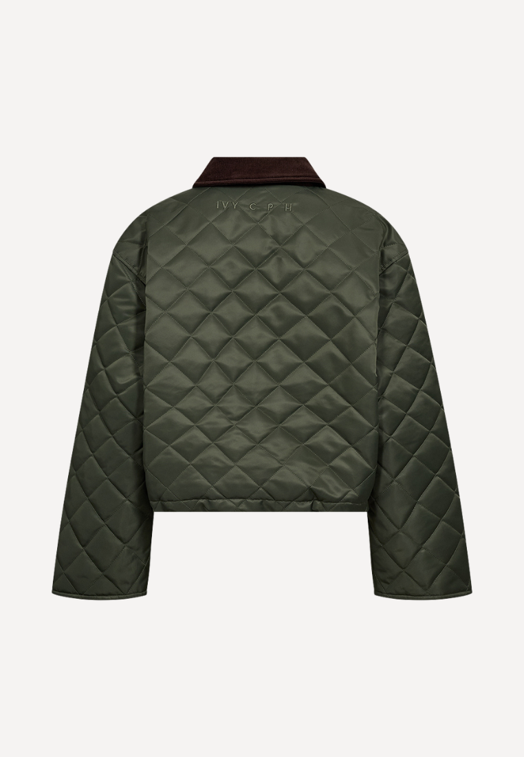 Clara Quilt jakke - Deep Army Green
