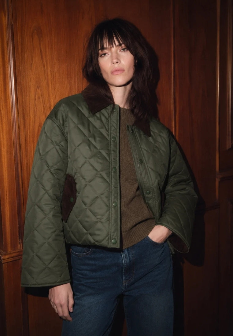 Clara Quilt jakke - Deep Army Green