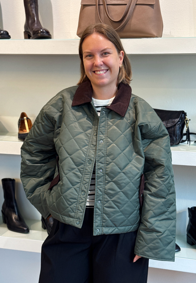 Clara Quilt jakke - Deep Army Green